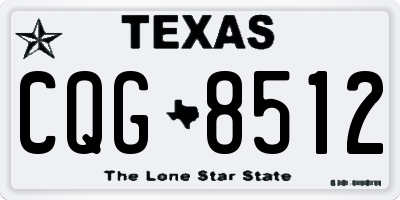 TX license plate CQG8512