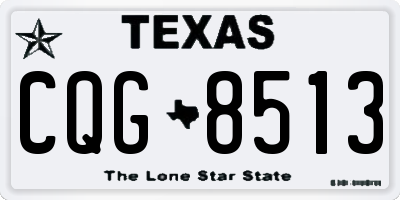 TX license plate CQG8513