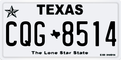 TX license plate CQG8514