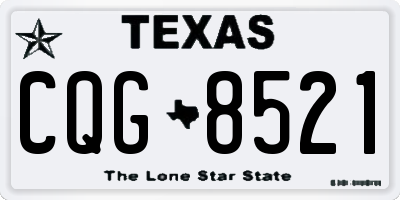 TX license plate CQG8521