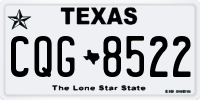 TX license plate CQG8522