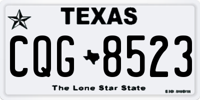 TX license plate CQG8523