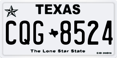 TX license plate CQG8524