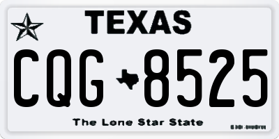 TX license plate CQG8525