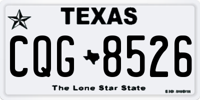 TX license plate CQG8526
