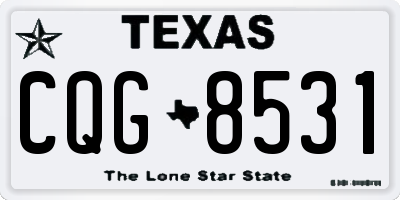 TX license plate CQG8531