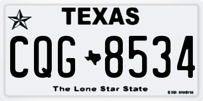 TX license plate CQG8534