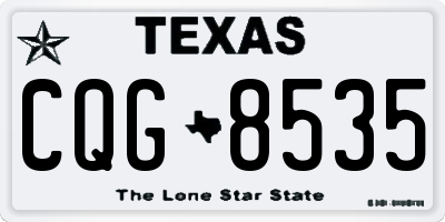 TX license plate CQG8535