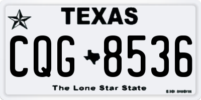 TX license plate CQG8536