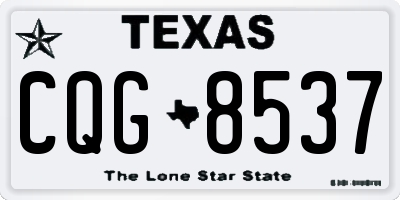 TX license plate CQG8537