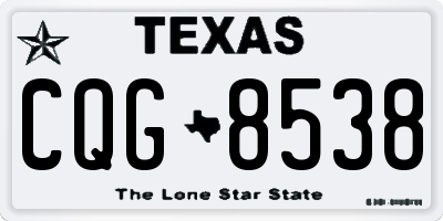 TX license plate CQG8538