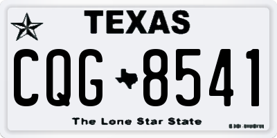 TX license plate CQG8541