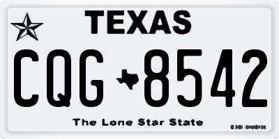 TX license plate CQG8542