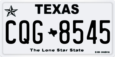 TX license plate CQG8545