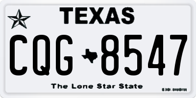 TX license plate CQG8547