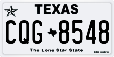 TX license plate CQG8548