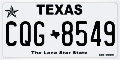 TX license plate CQG8549