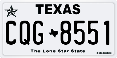 TX license plate CQG8551