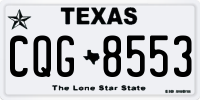 TX license plate CQG8553