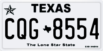 TX license plate CQG8554