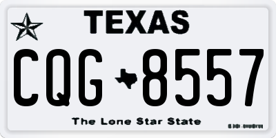 TX license plate CQG8557