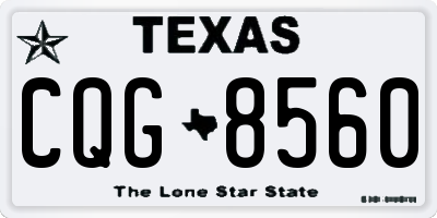 TX license plate CQG8560