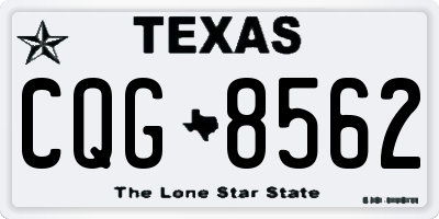 TX license plate CQG8562
