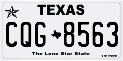 TX license plate CQG8563