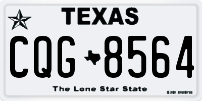 TX license plate CQG8564