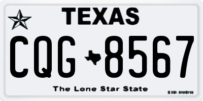 TX license plate CQG8567