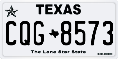 TX license plate CQG8573