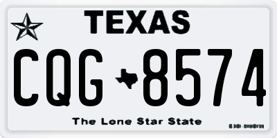 TX license plate CQG8574