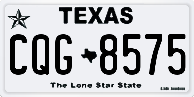 TX license plate CQG8575