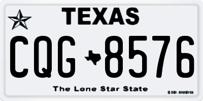 TX license plate CQG8576