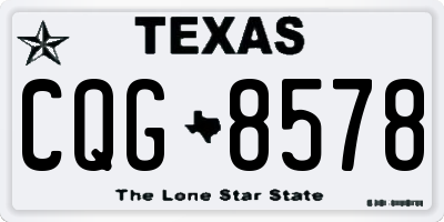 TX license plate CQG8578