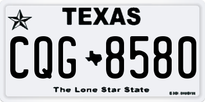 TX license plate CQG8580