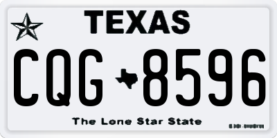 TX license plate CQG8596