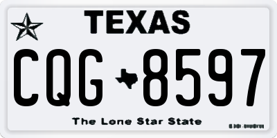 TX license plate CQG8597