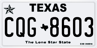TX license plate CQG8603