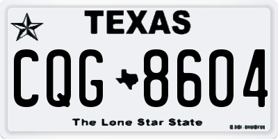 TX license plate CQG8604