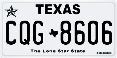 TX license plate CQG8606