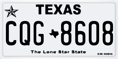 TX license plate CQG8608