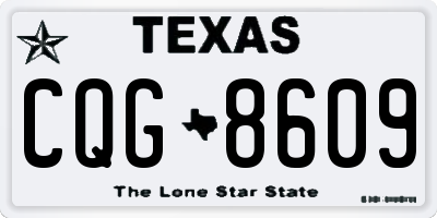 TX license plate CQG8609
