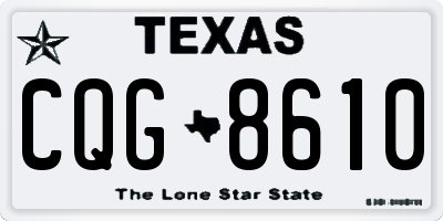 TX license plate CQG8610