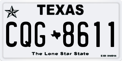 TX license plate CQG8611