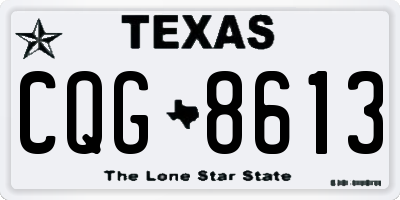TX license plate CQG8613