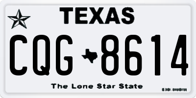 TX license plate CQG8614