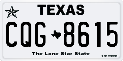 TX license plate CQG8615