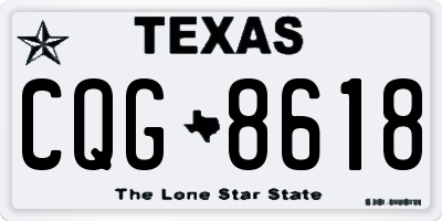 TX license plate CQG8618