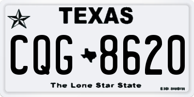 TX license plate CQG8620